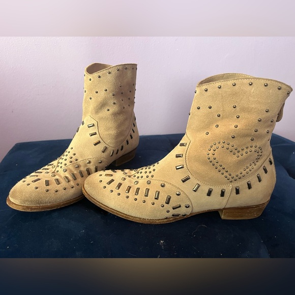 TWIN-SET SIMONA BARBIERI Western Studded Booties - Picture 7 of 12